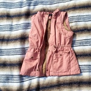 Love Tree Pink Vest lined With Faux fur Medium